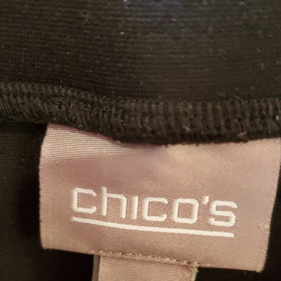 Chico's Black Cropped Ankle Pants with Tapered Fit - Picture 2 of 8